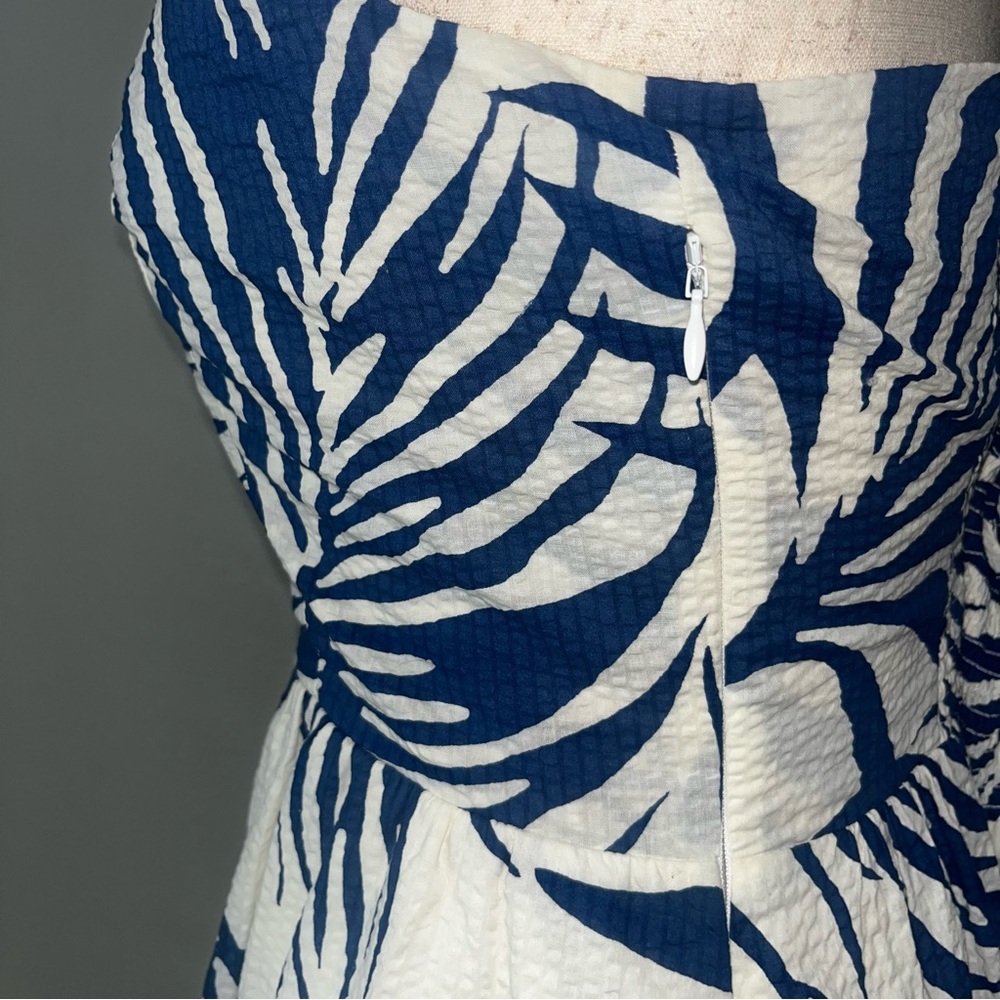 AYR Navy and White Palm-Print Maxi Dress - Picture 6 of 12